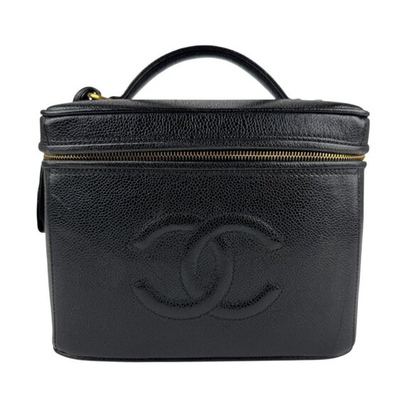 CHANEL Black Caviar Leather Vanity Bag - Picture 1 of 5